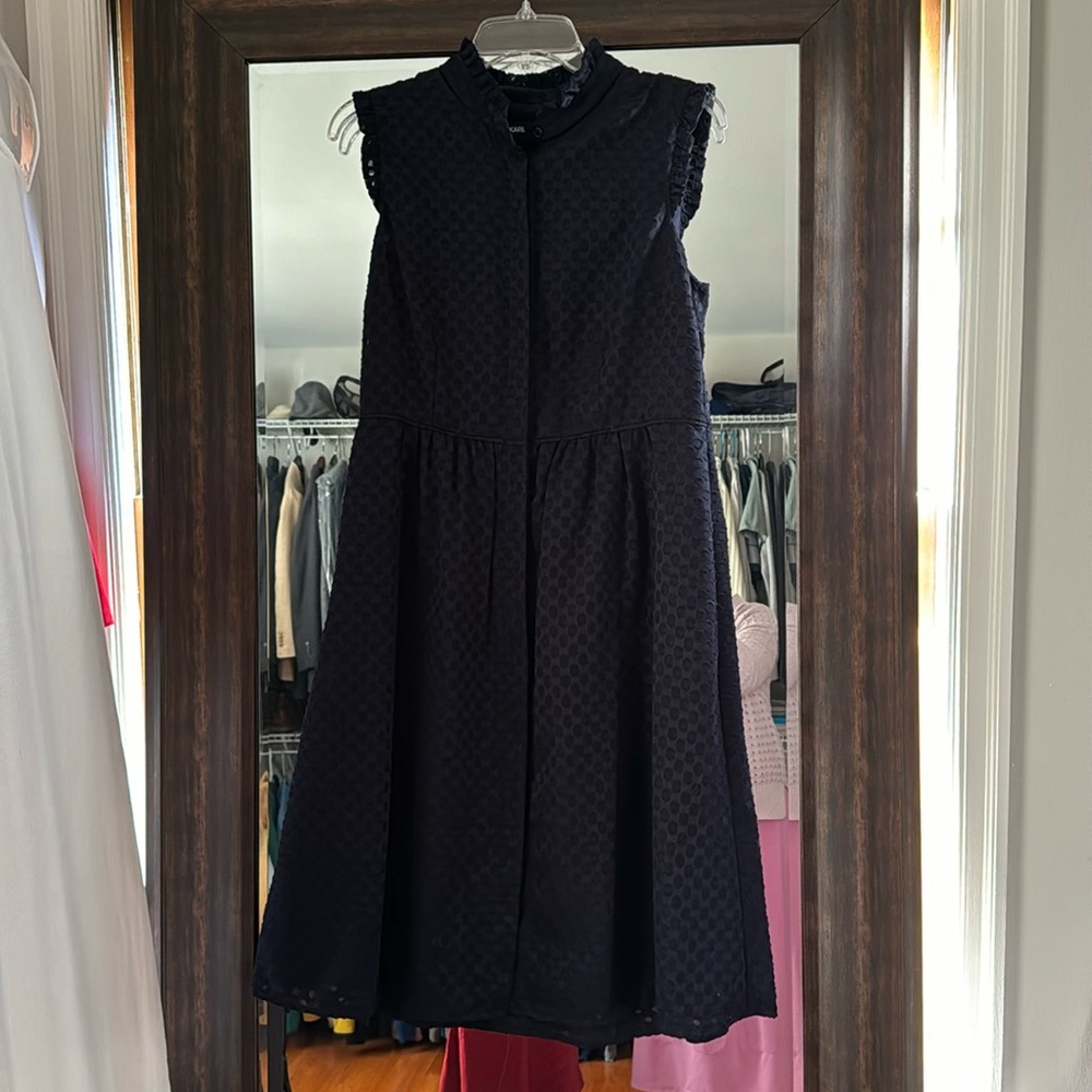 Karl Lagerfeld Midi Navy Dress